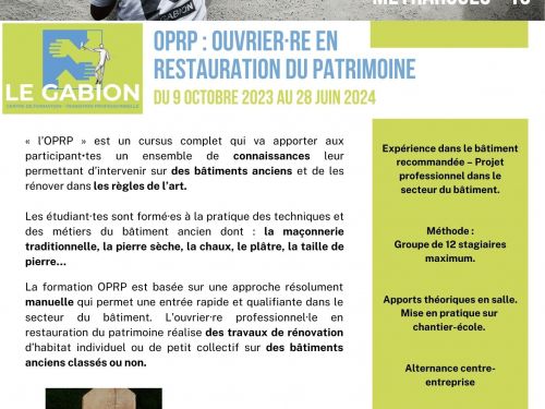 OPEC - ouvrier-re en eco-construction - Meyrargues 13