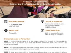 Formation certifiante OPEC - Ouvrier-ère Professionnel-le en Eco-Construction