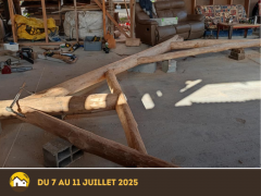 Charpente bois rond traditionnelle