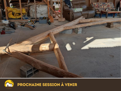 Charpente bois rond (technique traditionnelle)