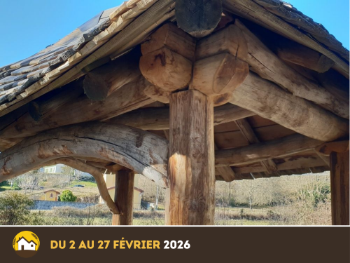 Charpente bois rond (technique Coréenne)