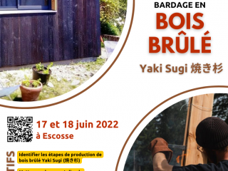 Chantier formation bardage bois brûlé