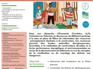 TECHNICIEN -NE VALORISTE EN RESSOURCES DU BATIMENT