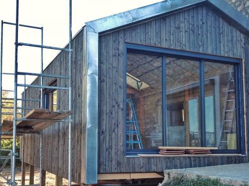 Création d'une cuisine et extension ossature bois