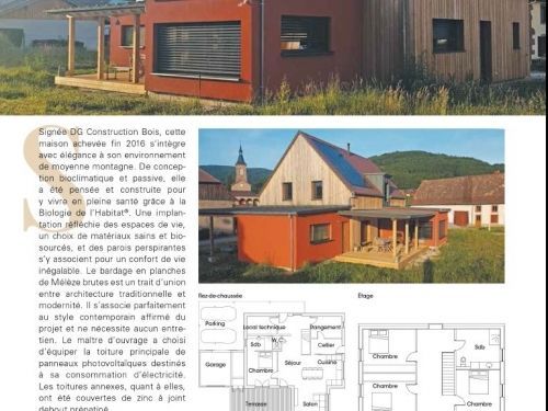 Maison familiale en bois, moyenne montagne