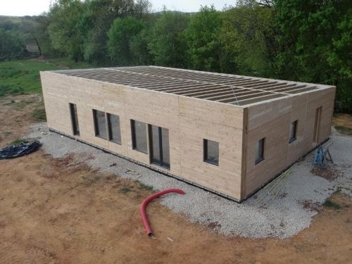 Maison RT2012 optimisé R&N 125m2 (ossature bois pré-fabriquée, cellulose, fibre de bois)