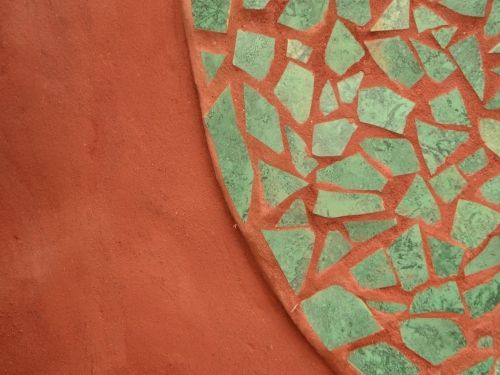 Enduit mural décoratif dans une réserve naturelle