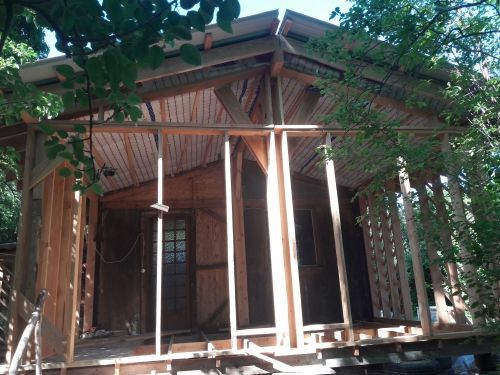 Extension bois d'un chalet