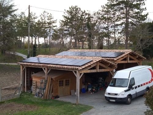 installation photovoltaique 9kw en autoconsommation avec vente du surplus à Issigeac en dordogne