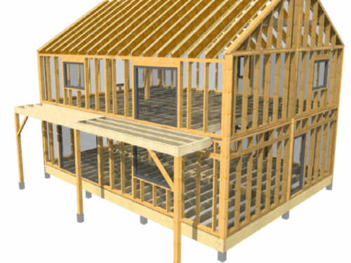 Maison paille à la campagne