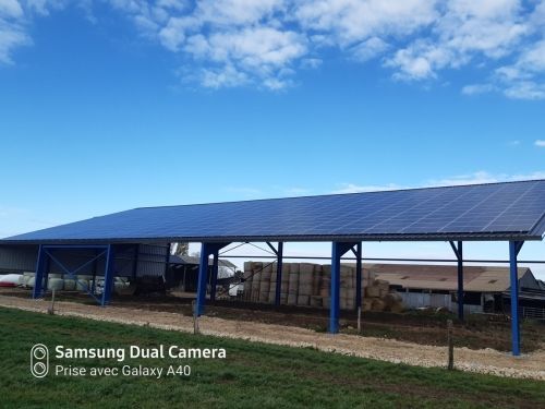 réalisation d'une pose de 100 kw pour notre partenaire amarenco à la celle guénand dans le 37