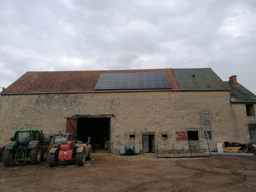 installation photovoltaique 9 kw en autoconsommation avec vente du surplus à saint saulge dans la nièvre