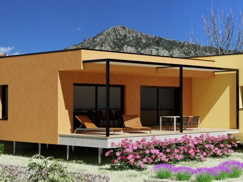 Maison individuelle ossature bois à Castellar (Alpes Maritimes 06)