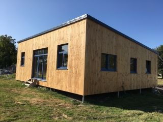 Maison individuelle plein pied en paille.
