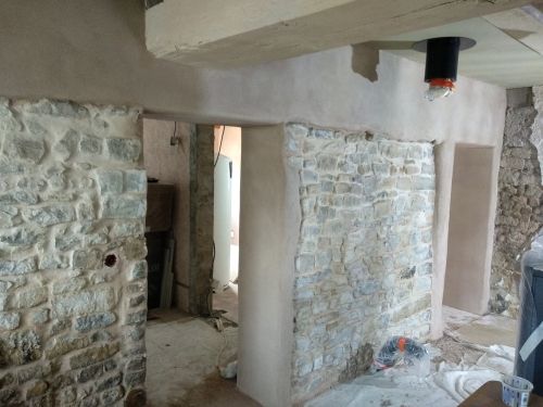 Enduits chaux sable et rejointoiement - supports mixtes