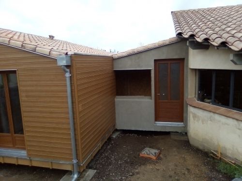 Création d'une extension en ossature bois en accompagnement d'un auto-constructeur.