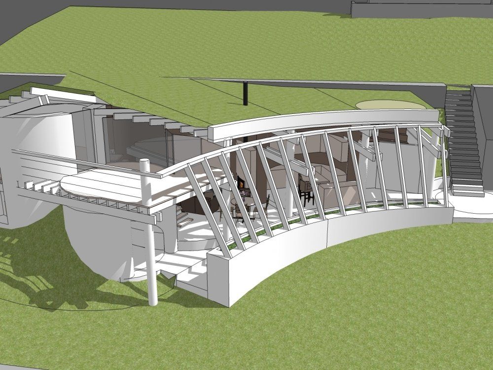 Projet d Earthship  ossature bois paille  et mat riaux de 