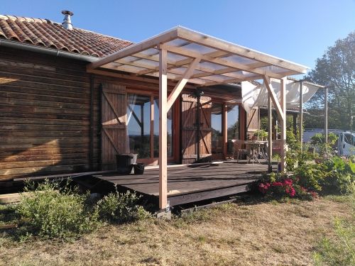 réalisation d'un auvent en douglas