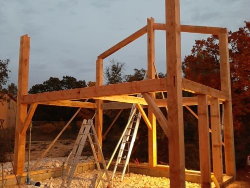 Maison bois-paille / enduits terre