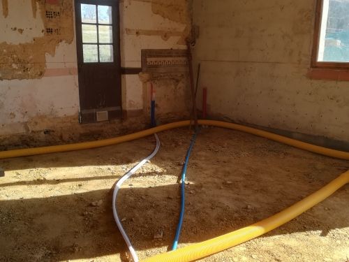 Drain à air dans un hérisson isolant