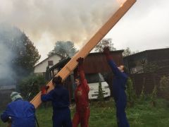 Extension bois brûlé - chantier formation et pose bardage