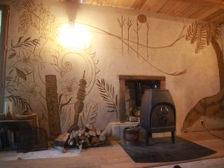 Fresque Sgraffito thème Nouvelle Calédonie