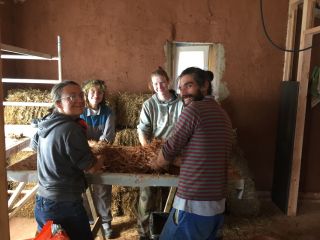 Animation d'un chantier participatif: cloisons terre-paille