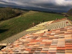 Rénovation de la couverture d'une maison d'habitation