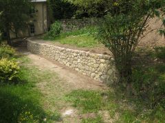 muret soutènement pierre sèche/maçonnée + escalier