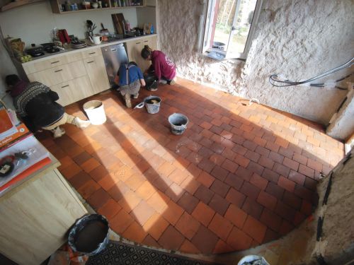 Pose de tomette sur ancien carrelage