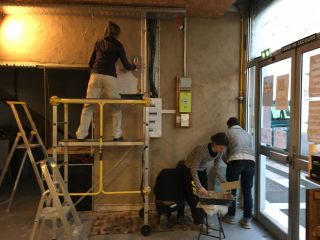 Chantier participatif - enduit terre