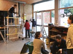 Chantier participatif - enduit terre