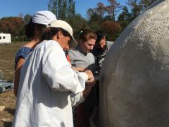 Finitions à la chaux sur une kerterre