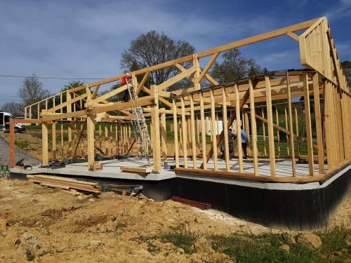 Construction maison bois, isolation paille