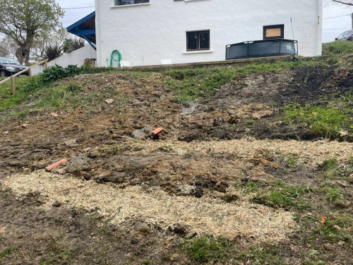 Chantier filtre à broyat de bois (pédoépuration)
