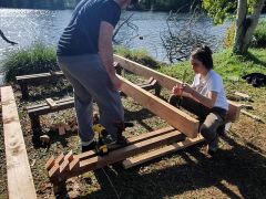 Conception et construction d'un mobilier d'extérieur en bois