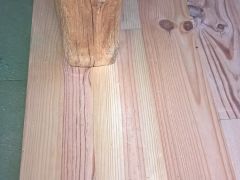 Pose d'un plancher pin des landes .