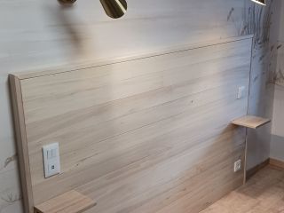 Fabrication d'une tête de lit + installation électrique blindée