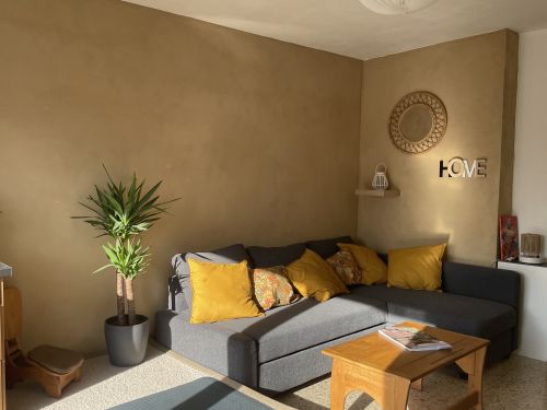 Enduit de finition terre et poudre de marbre