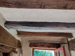 Chaux sur torchis/ Glacis huile sur poutres