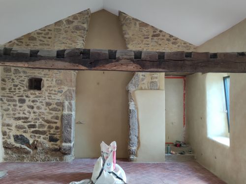 Enduits chaux sur chaux chanvre