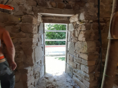 Création d'une ouverture en façade