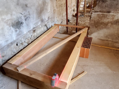 Ouvertures cadre bois & dalle chaux