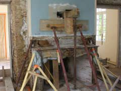 Enduit correcteur thermique et peinture minérale Keim sur un enduit chaux sable