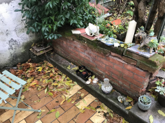 Maçonnerie d'un muret en brique foraine