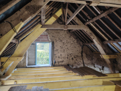 Remplacement d'un arbalétrier en place.