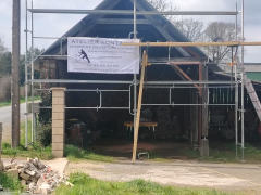 Bardage en douglas sur un pignon.