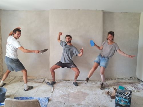 Enduits de finition chaux-sable à Douarnenez