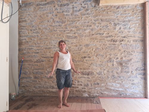 Pierre vue et chaux-chanvre à Douarnenez