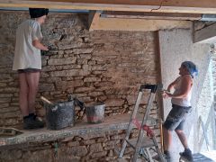 Pierre vue et chaux-chanvre à Douarnenez